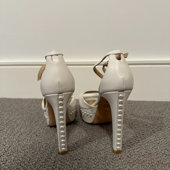 Stuart Weitzman White Platform Heels - Picture 4 of 10